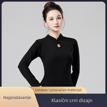 Gornji dio za kvadratni ples – modalna tkanina, 95% modal, ženski scenski kostim za ples, za sve sezone