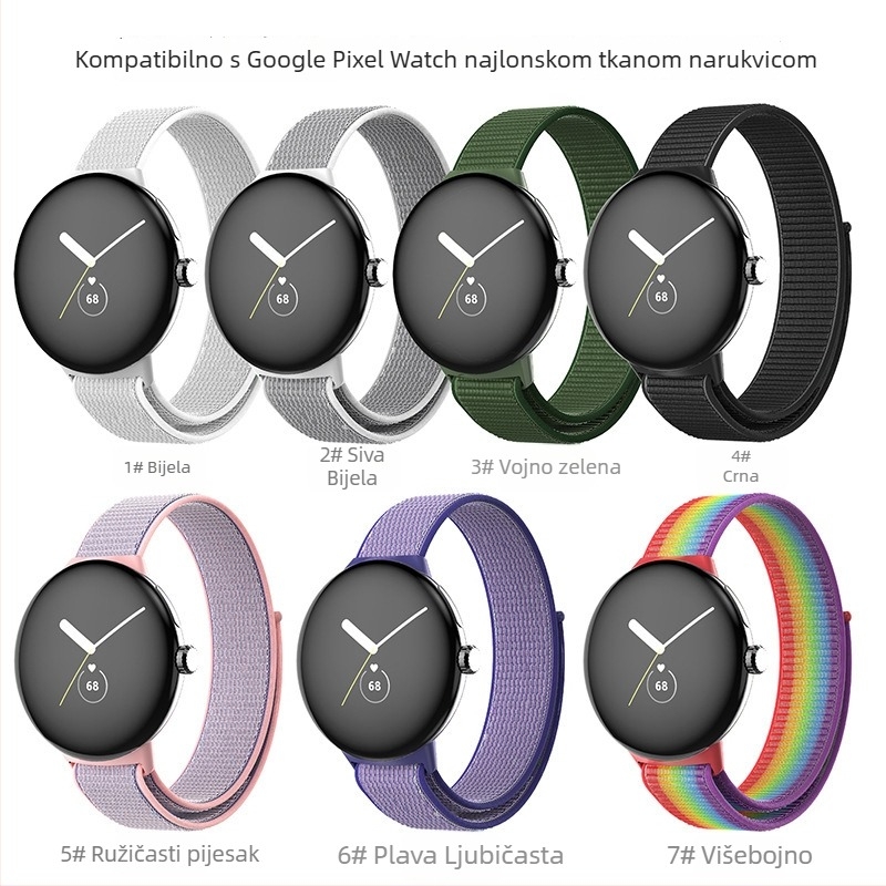 Nylon narukvica za Google Pixel Watch 3, 45 mm, pletena petlja, univerzalni model