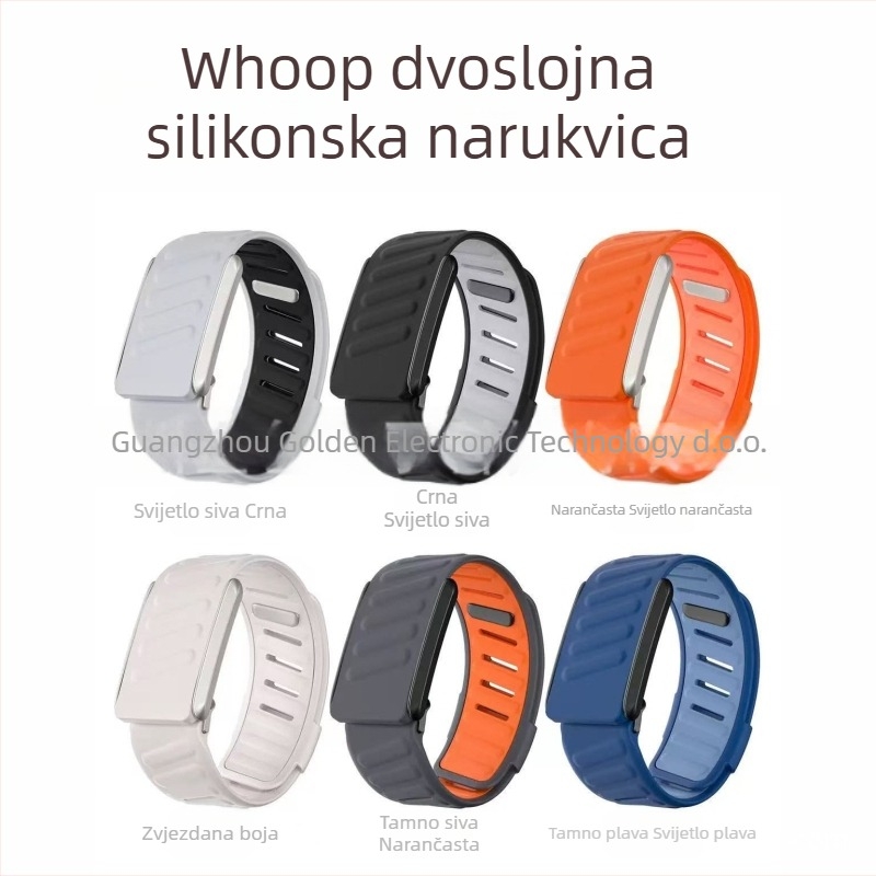 Whoop 4.0 silikonska narukvica, zatvaranje jednim petljom, 9 g, prilagodljiva veličina sučelja