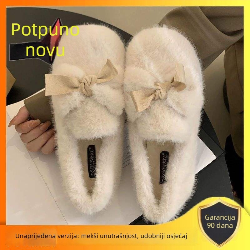 Ženske ravne cipele – gornji dio od velura, PU ulošak, gumeni potplat, bez pete (0–1 cm), Slip-on zatvaranje