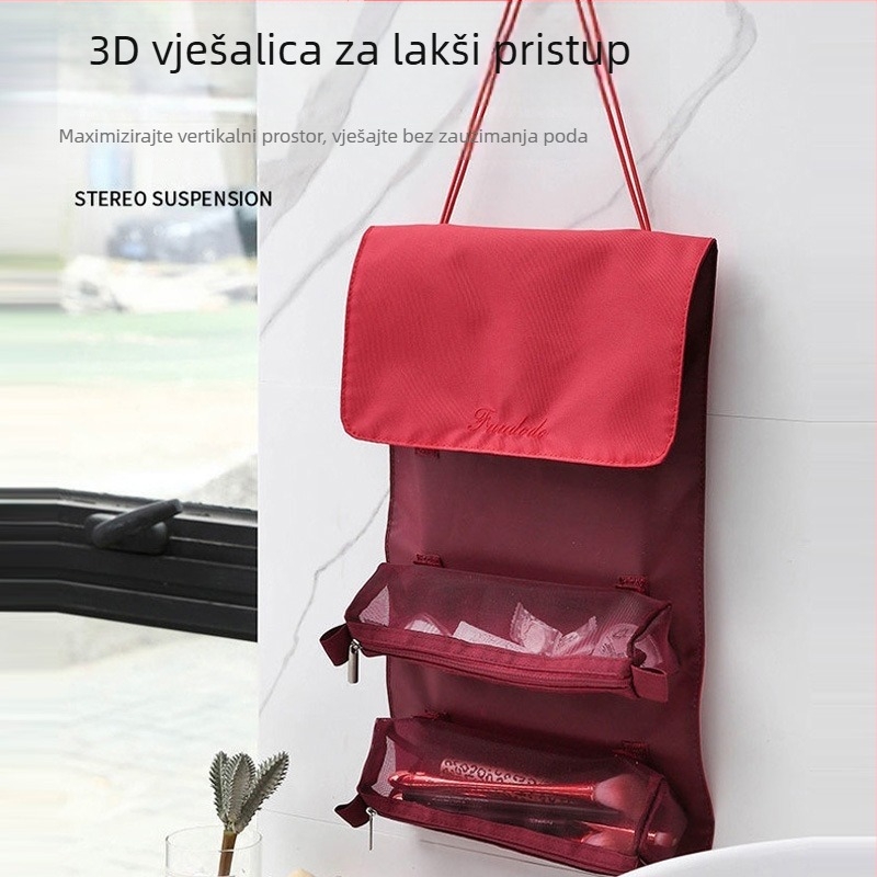 Odvojiva kozmetička torba 4u1, najlon, ručna torba u stilu, višenamjenski putni organizator za kozmetiku i higijenske potrepštine