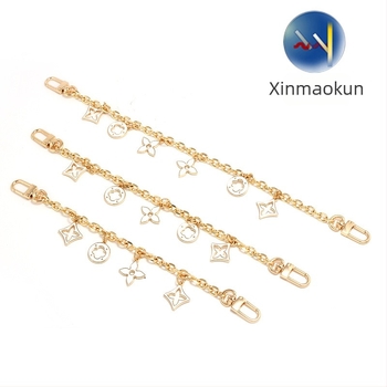 Remen za torbu/rameni remen s ukrasom od četiri lista, produženi dekorativni lanac za crossbody, cinkova zlitina, proširenje, gradski minimalistički stil, geometrijski uzorak