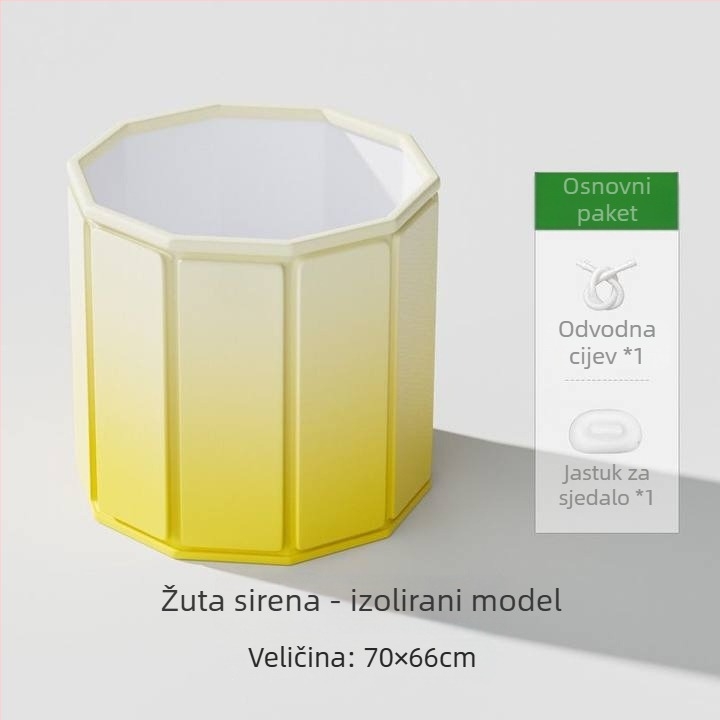 Sklopiva kadа za kupanje od vodonepropusnog platna, za kućnu upotrebu, ojačana konstrukcija, bez montaže, za odrasle
