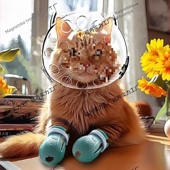 Zaštitna kapuljača za mačke, protiv ugriza i ogrebotina, plastična, za kupanje i podrezivanje noktiju