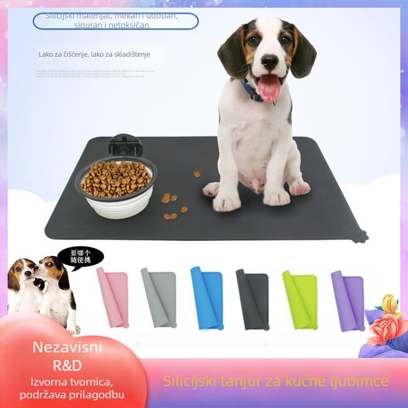 Silikonska podloga za hranjenje psa - prehrambena kvaliteta, periva, protuklizna