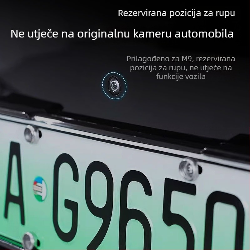 Okvir za registarske pločice Wenjie M9 – potpuno pokriće zaštite, ABS, model 000, Ziwoqi