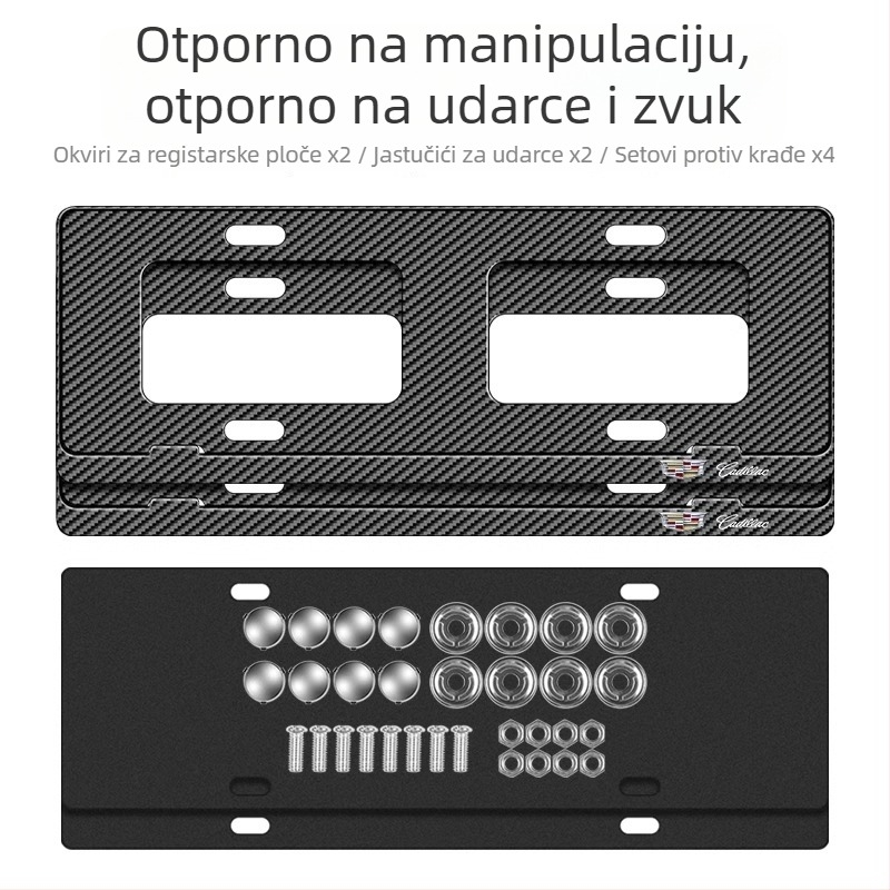 Cadillac okvir za registarsku pločicu, aluminijska legura, model 3608, dio broj 26, kompatibilan s XT4 XT5 XT6 CT4 CT5