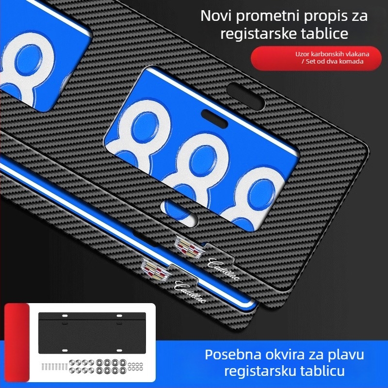 Cadillac okvir za registarsku pločicu, aluminijska legura, model 3608, dio broj 26, kompatibilan s XT4 XT5 XT6 CT4 CT5