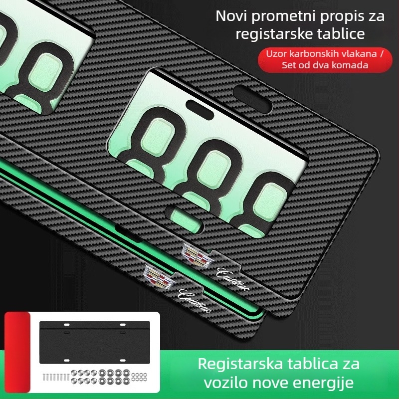 Cadillac okvir za registarsku pločicu, aluminijska legura, model 3608, dio broj 26, kompatibilan s XT4 XT5 XT6 CT4 CT5