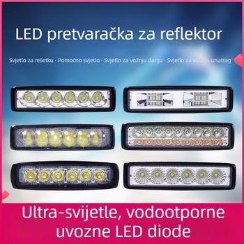 Kamionski LED spot svjetlo, duga reflektirajuća čaša lampa, 48W, kompatibilan s kamionima, nerazmontirano