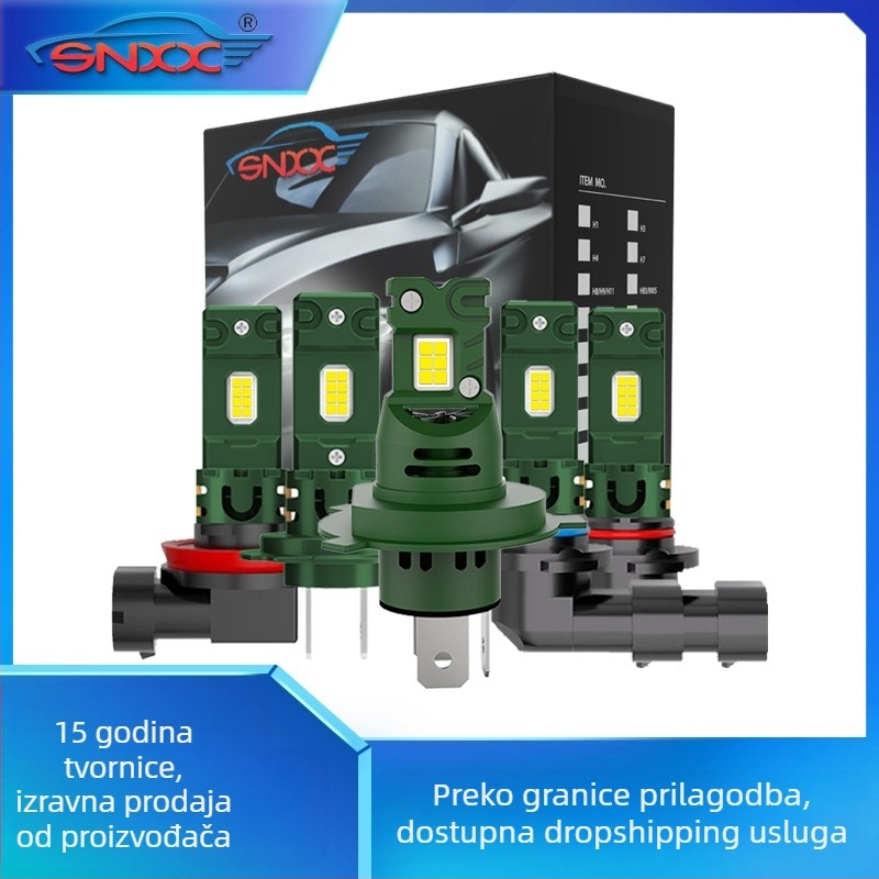LED žarulja za automobil za prednje svjetlo - 70W, 12V, 7000LM, IP68, aluminijska legura