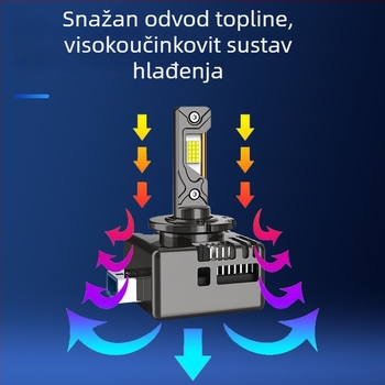 LED prednja svjetla za automobile s projectorom, kompatibilna s D1S-D5S, 100W, 7500LM, 9-40V, IP68