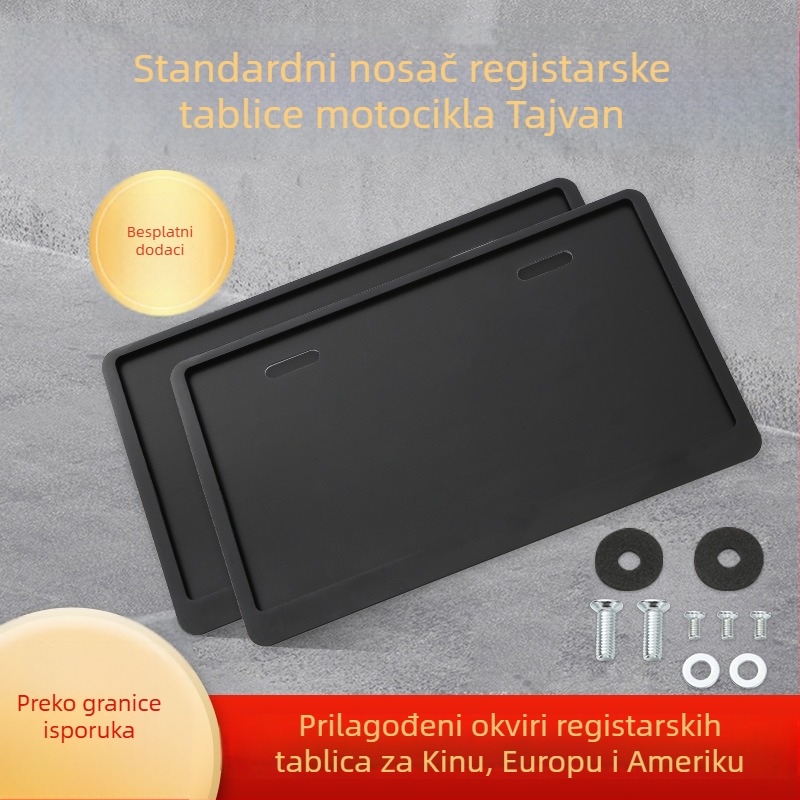 Taiwanski okvir registarske pločice motocikla, model TF, nehrđajući čelik, prilagodljiv, Taifeng marka