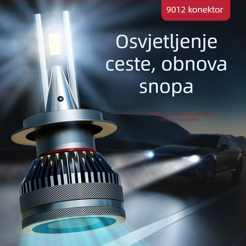 LED automobilska svjetla s laserom, ultraljepša, kompatibilna s H1/H4/H7/11/9005/12, visoki i niski snop