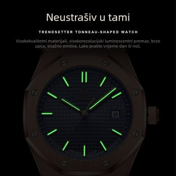 Muški sat • PE90 kvarcni mehanizam • 30 m vodootpornost • Svijetleći brojčanik • Kalendar • Remen od nehrđajućeg čelika