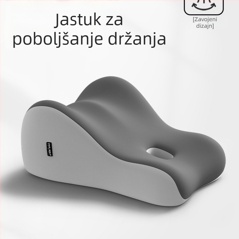 Jastuk za lumbalnu podršku za ured — punjenje memory foam, moderan minimalistički stil, prilagođena obrada