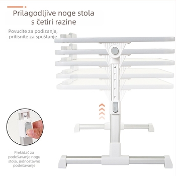 Sklopivi stol za stražnje sjedalo automobila — višenamjenski, sklopivi; materijal: umjetna ploča; bez ugradnje; univerzalna kompatibilnost