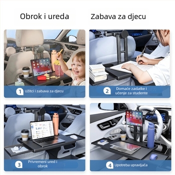 Waytogrow Auto stolni stol – ABS protuklizni, Sklopiva ploča s rotacijom i višestrukom funkcijom, Zidna montaža, Univerzalna kompatibilnost