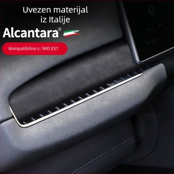 SNBLO Velur unutarnji poklopac za središnji panel instrument table za NIO ES7 (Materijal: Alcantara suede; Model: Wei Lai; Obrada i prilagođavanje: Da)