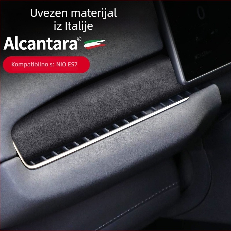 SNBLO Velur unutarnji poklopac za središnji panel instrument table za NIO ES7 (Materijal: Alcantara suede; Model: Wei Lai; Obrada i prilagođavanje: Da)
