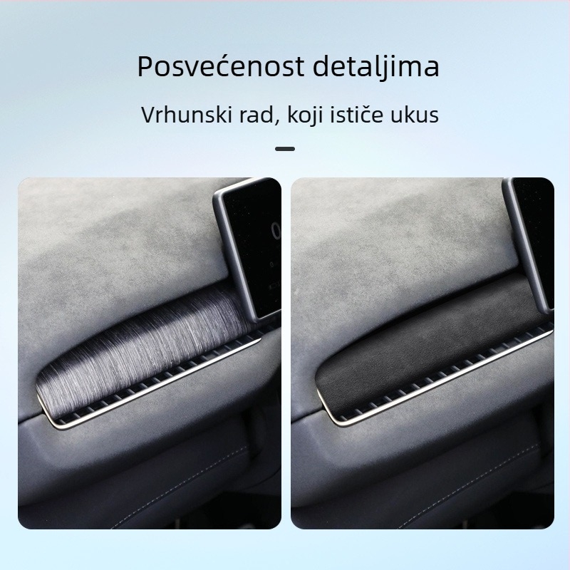 SNBLO Velur unutarnji poklopac za središnji panel instrument table za NIO ES7 (Materijal: Alcantara suede; Model: Wei Lai; Obrada i prilagođavanje: Da)