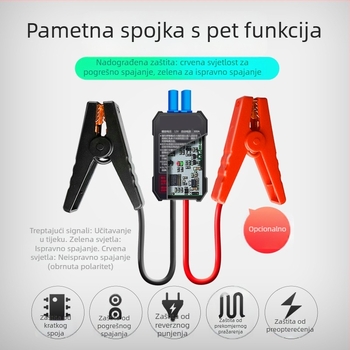 Klipovi za hitno pokretanje automobila, za pozitivan i negativan priključak baterije, plastični