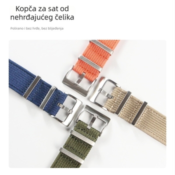 Najlonska pleteni narukvica za Samsung Watch8, jednobojna, ležerni poslovni stil