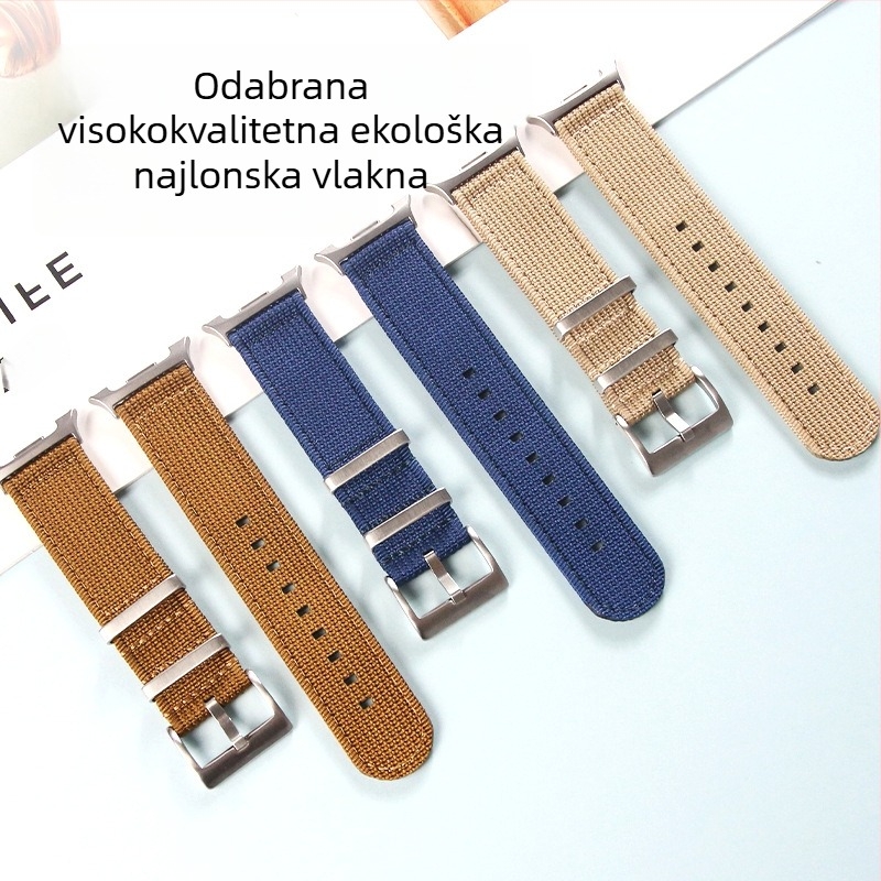 Najlonska pleteni narukvica za Samsung Watch8, jednobojna, ležerni poslovni stil