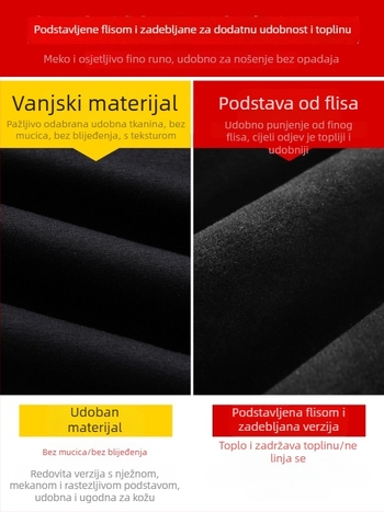 Muške hlače s flis podstavom za proljeće i jesen, ravni kroj, opušteni sportsko-casual stil zimi, za tinejdžere