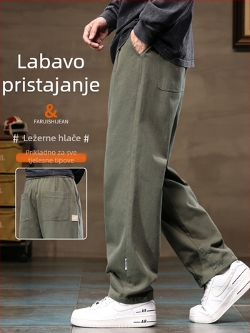 Muške cargo hlače 2025 - novi model - udoban slobodan kroj - zima s flisom - 100% pamuk