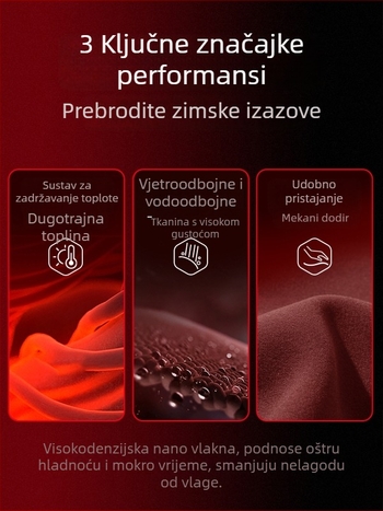 Muške hlače Nano Velvet, otporne na vjetar s flecom, širokog kroja, zimske