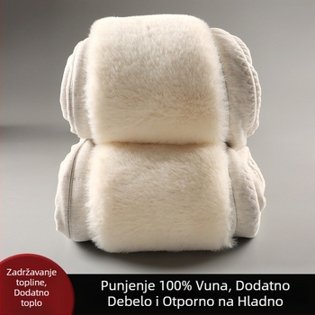Hlače od vune s podstavom za grijanje, tri sloja, ekstra debela 301–350 g/m², flis podstava, s koljenom zaštitom i zaštitom struka