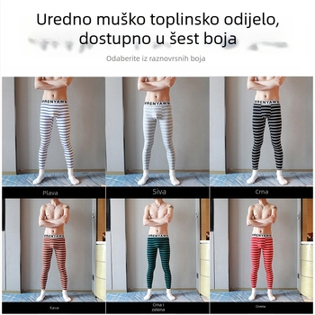 Muške cropped hlače, uski kroj, tople, 95% pamuk, gustoća tkanine 181–200 g/m2