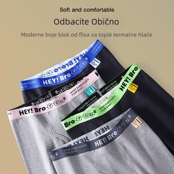 Muške tople hlače od vune–svile smjesa; podstava fleece; dvostruki sloj; debljina 301–350 g/m² (Materijal: vuna-svilna smjesa; Podstava: fleece; Slojovi: dvostruki; Debljina: 301–350 g/m²; Funkcija: toplo, Anti-Pilling)