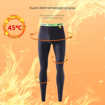 Muške tople hlače od vune–svile smjesa; podstava fleece; dvostruki sloj; debljina 301–350 g/m² (Materijal: vuna-svilna smjesa; Podstava: fleece; Slojovi: dvostruki; Debljina: 301–350 g/m²; Funkcija: toplo, Anti-Pilling)