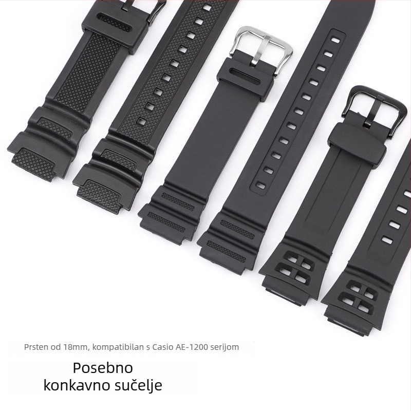 Remen za sat Zhuo Ying, kompatibilan s Casio Aq-S810W, W-735H, SGW-300; TPU materijal; Proljeće 2024; Stil All-match / Fashion Commuter
