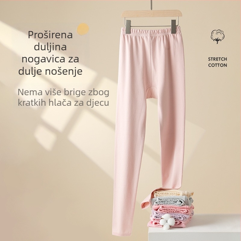 Pamukaste termalne legice za djevojčice i tinejdžerice, tanke donje hlačice za zagrijavanje