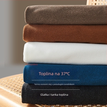 Muška topla bezšivna vest s debelim fleece podstavom, bez rukava, dvostrano češljana tkanina, jesen-zima 2024
