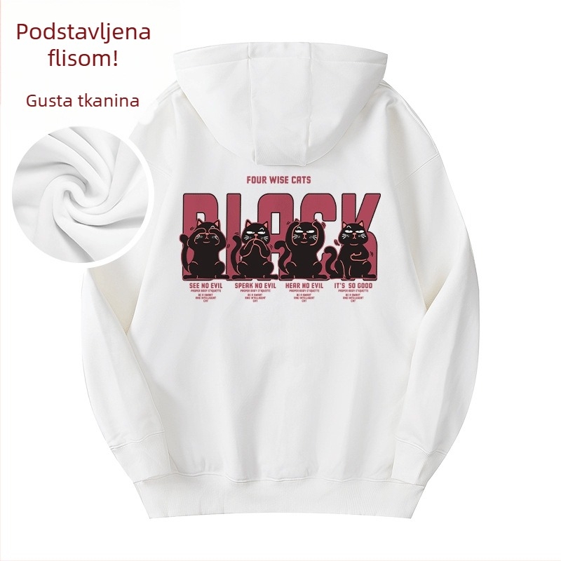 Muška jakna s kapuljom, flis podstava i vunena podstava, dugi rukavi, poliester tkanina, 3D džepovi, zimsko