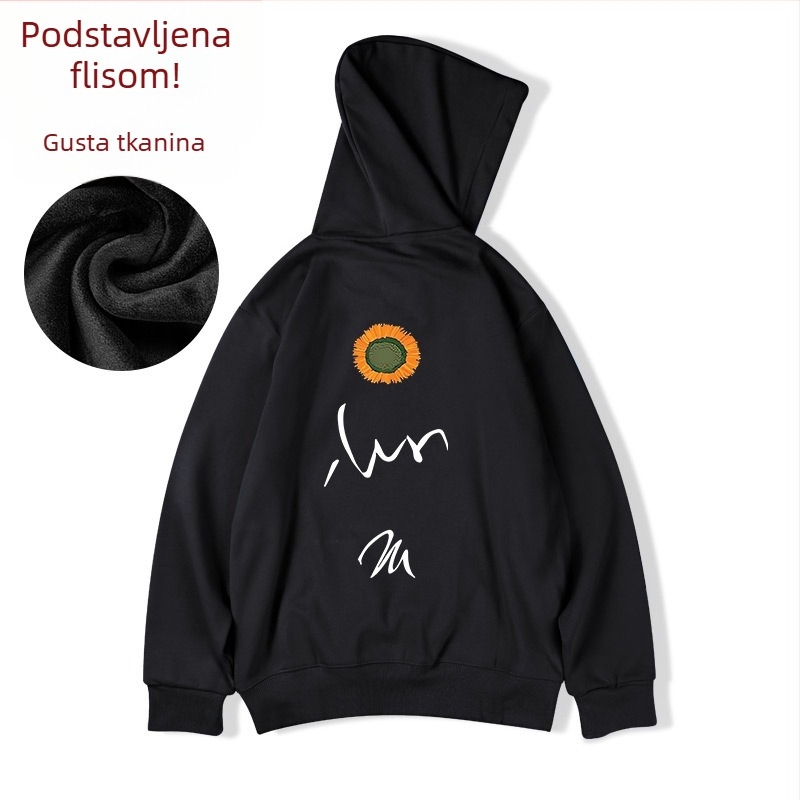 Muška jakna s kapuljom, flis podstava i vunena podstava, dugi rukavi, poliester tkanina, 3D džepovi, zimsko