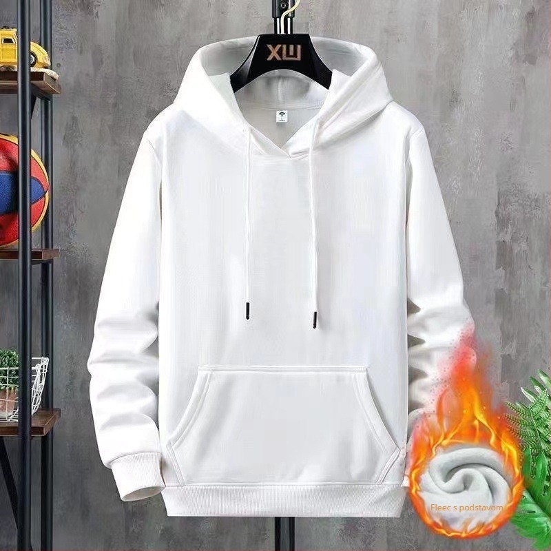Hoodie s kapuljom, flis obloženi, slobodan kroj, dugi rukavi, poliester 96%