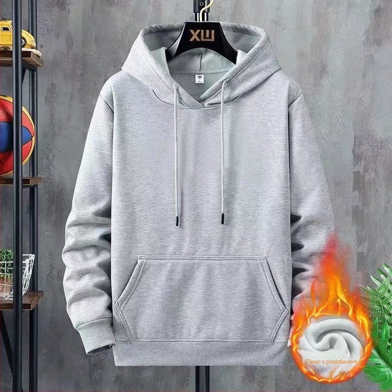 Hoodie s kapuljom, flis obloženi, slobodan kroj, dugi rukavi, poliester 96%