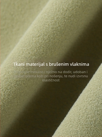 Slim and Beautiful ženski flis kardigan sa zipom, okrugli izrez, dugi rukavi, plus-size, poliester, zima 2025