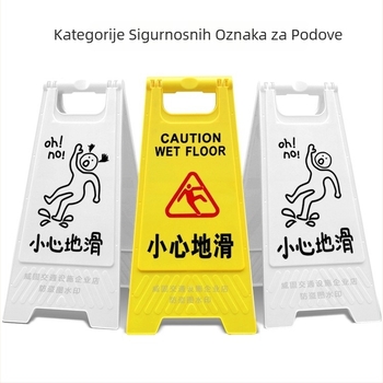 Znak u obliku slova A za oprez na sklizavim stepenicama, plastika, model 985, Zhejiang