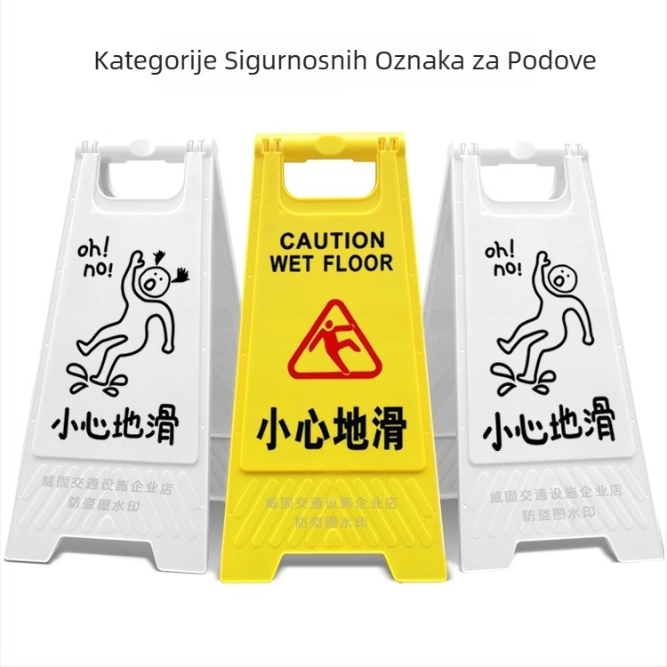 Znak u obliku slova A za oprez na sklizavim stepenicama, plastika, model 985, Zhejiang