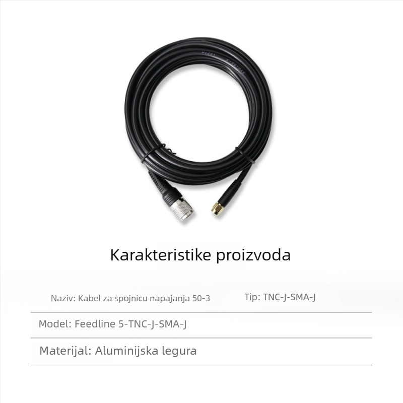 Napajanje za RTK antenu, koaksijalni kabel, TNC-SMA, čisto bakar, glava u obliku gljive SYV50-3, fiksna baza