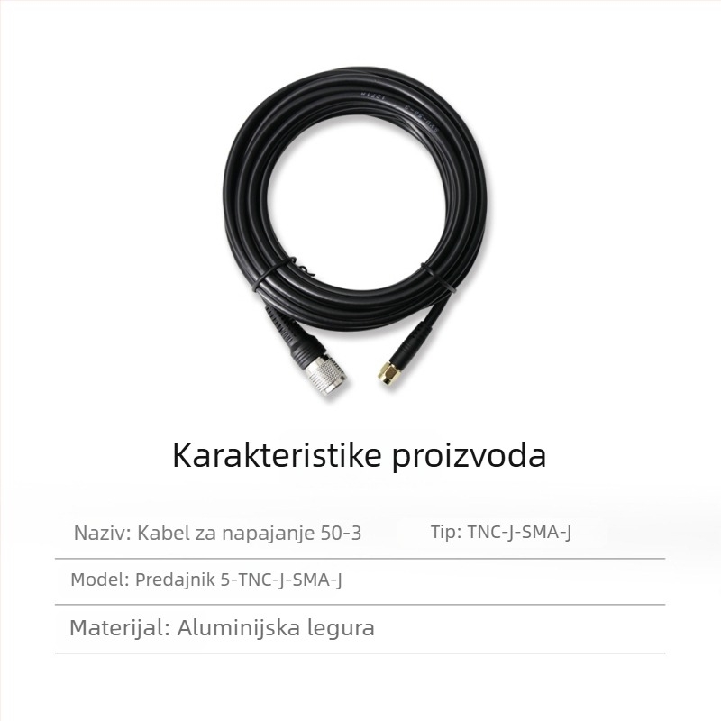 Napajanje za RTK antenu, koaksijalni kabel, TNC-SMA, čisto bakar, glava u obliku gljive SYV50-3, fiksna baza