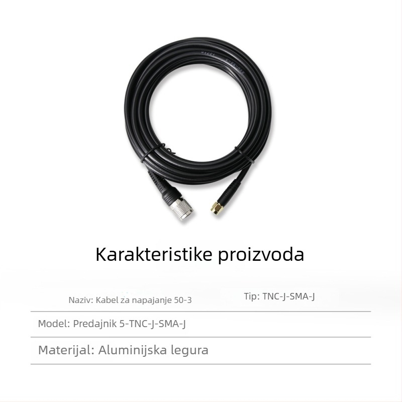 Napajanje za RTK antenu, koaksijalni kabel, TNC-SMA, čisto bakar, glava u obliku gljive SYV50-3, fiksna baza