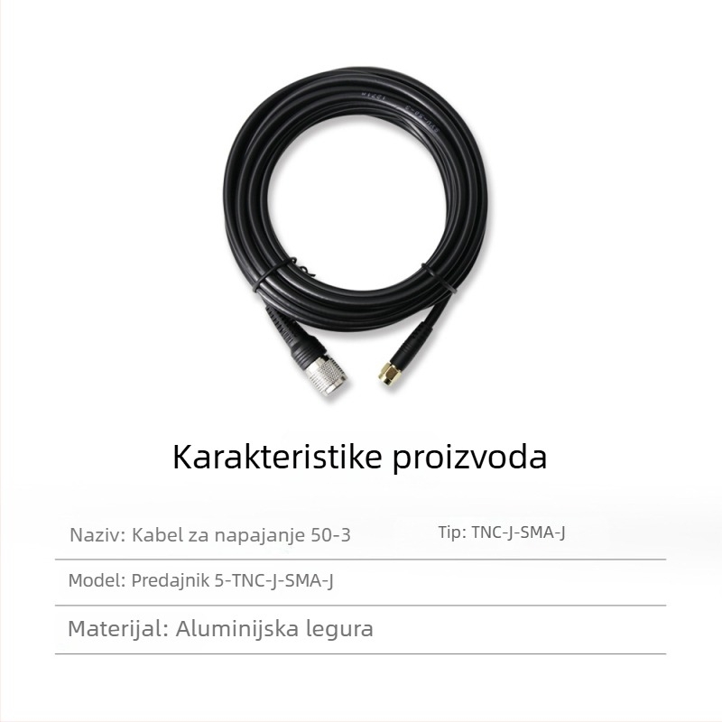 Napajanje za RTK antenu, koaksijalni kabel, TNC-SMA, čisto bakar, glava u obliku gljive SYV50-3, fiksna baza