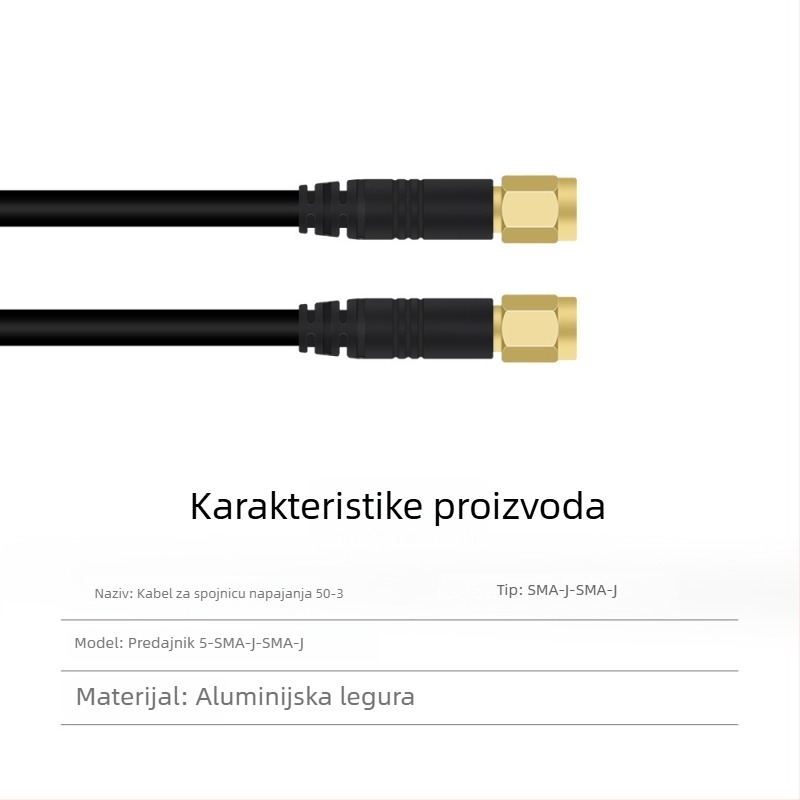 Napajanje za RTK antenu, koaksijalni kabel, TNC-SMA, čisto bakar, glava u obliku gljive SYV50-3, fiksna baza